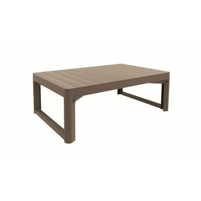 Keter Stůl Lyon ratan Cappuccino, 116x71x40-65 cm